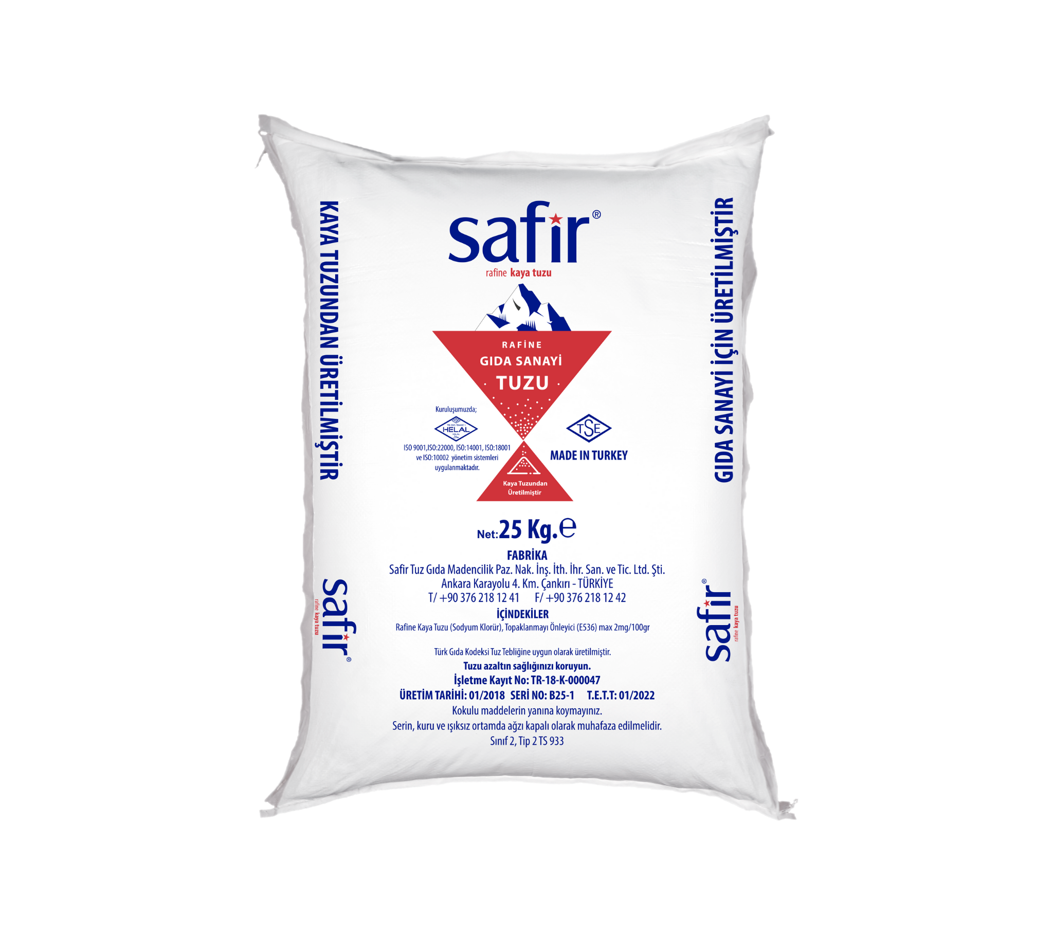 25 kg Rafine Gıda Sanayi Tuzu